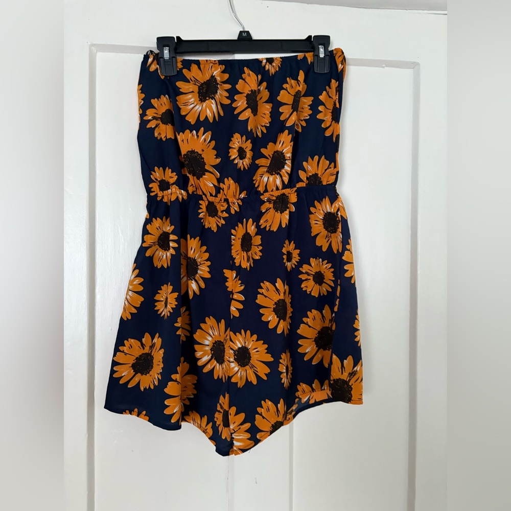 Sunflower Strapless Romper